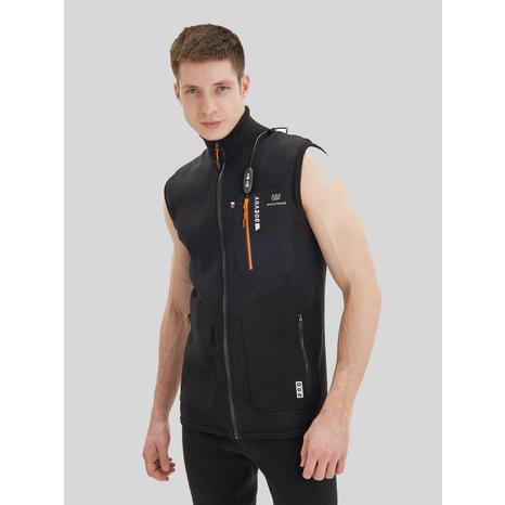 WOOLTRUCK  PRO HYBRID T-500  Жилет для активного отдыха мужской инфракрасным обогревом цвет: Черный с оранжевым